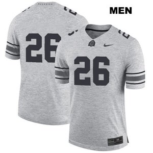 Men's NCAA Ohio State Buckeyes Jaelen Gill #26 College Stitched No Name Authentic Nike Gray Football Jersey HB20Z28JR